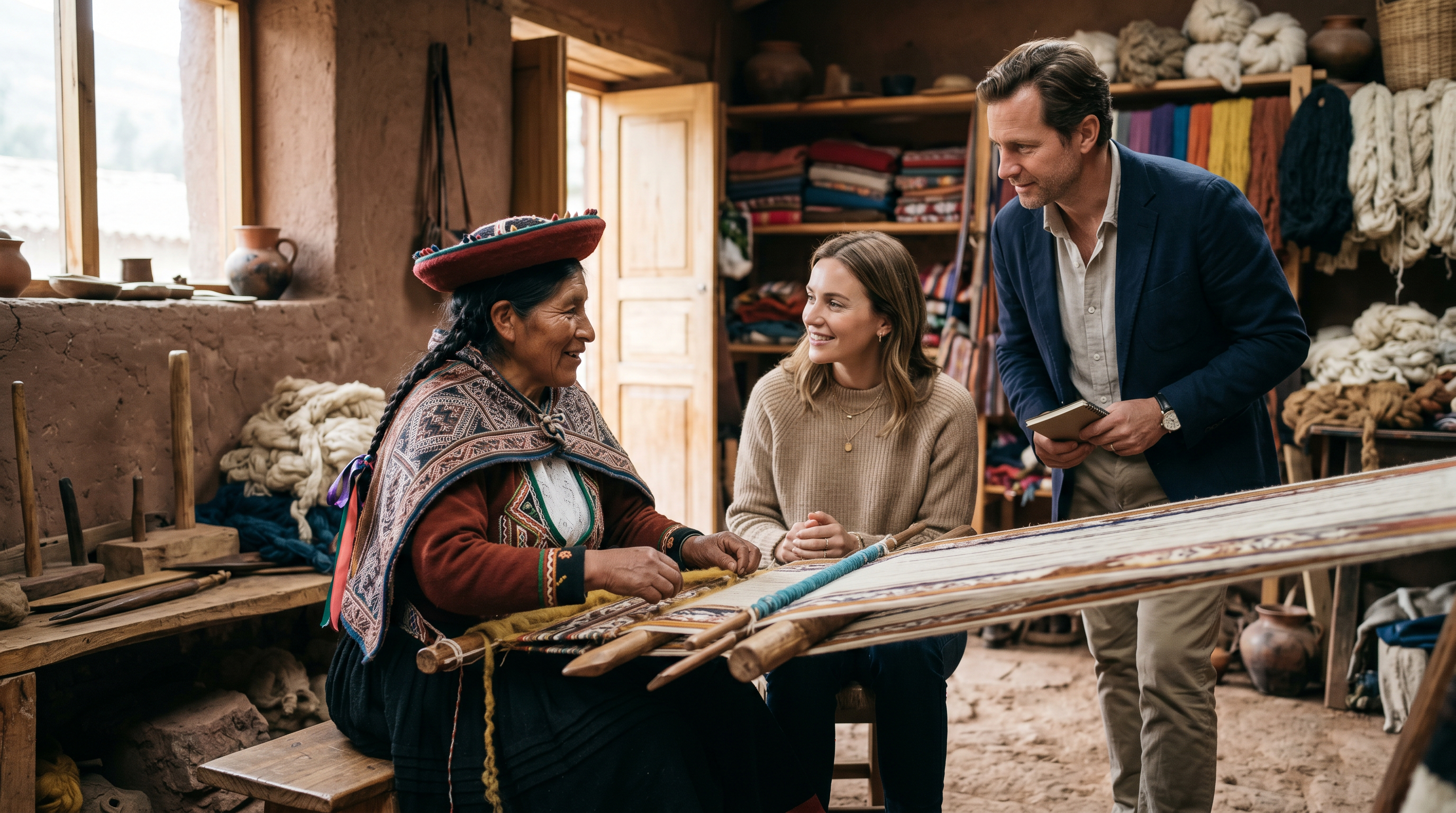 Elegant traveler in Peru